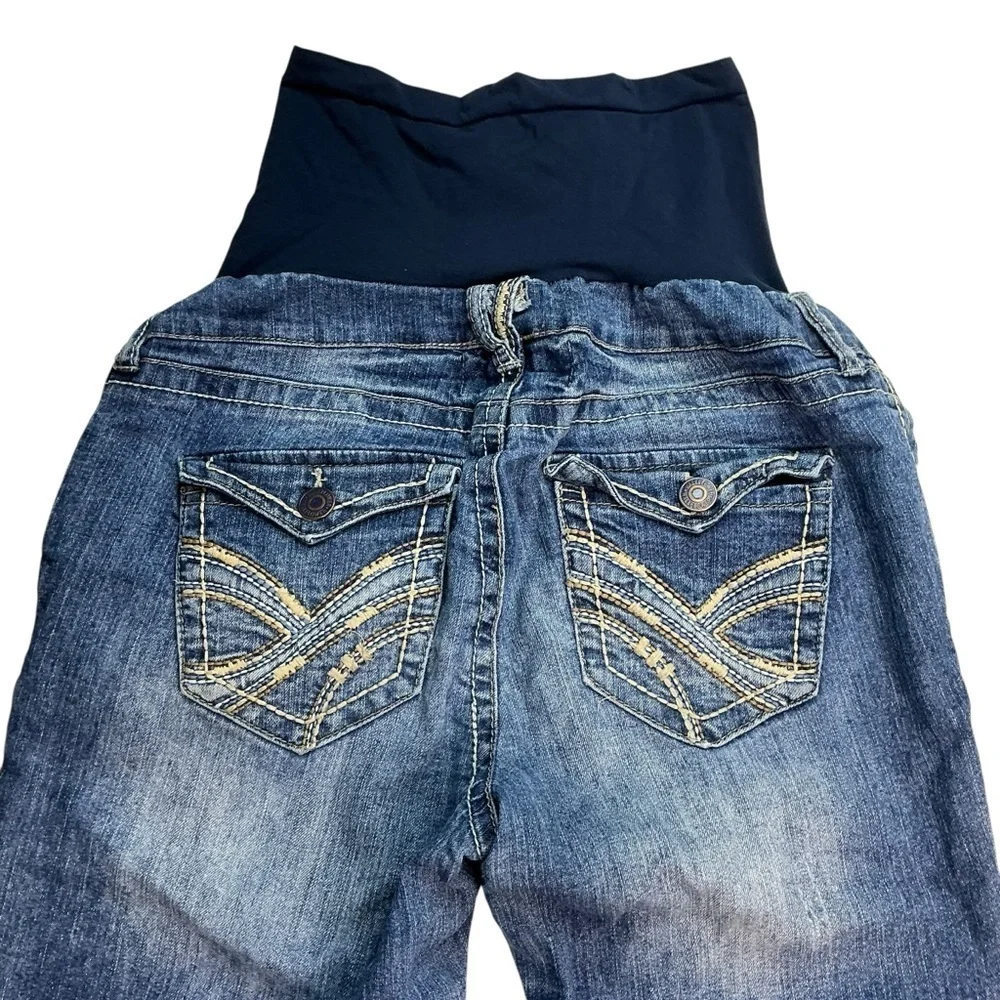 Wallflower Denim‎ Blue Cropped Capri Maternity Jeans Size Medium